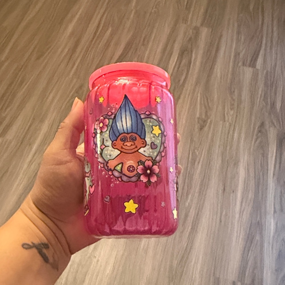 Trolls Pink Kids Bath Jar